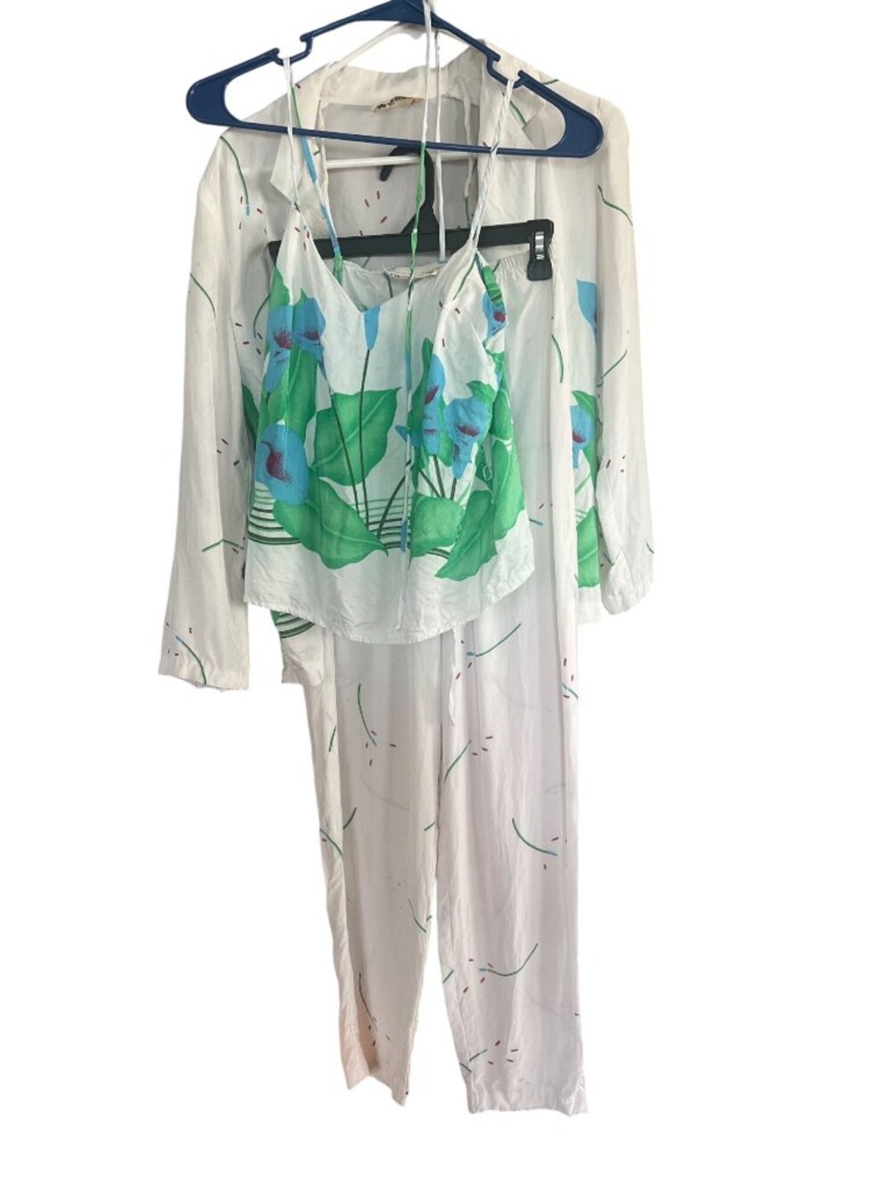 Vintage Cashews Of California 3-Piece Resort Set With Floral Abstract print 80's